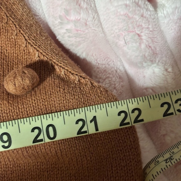 Roolee Burnt Orange Knit Vest with Pom-Poms Vintage turtleneck sleeveless xl - Picture 10 of 11